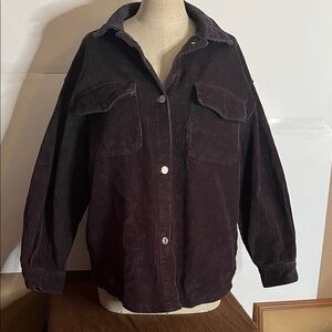 😄Thick corduroy slouch shoulder oversized jacket baggy